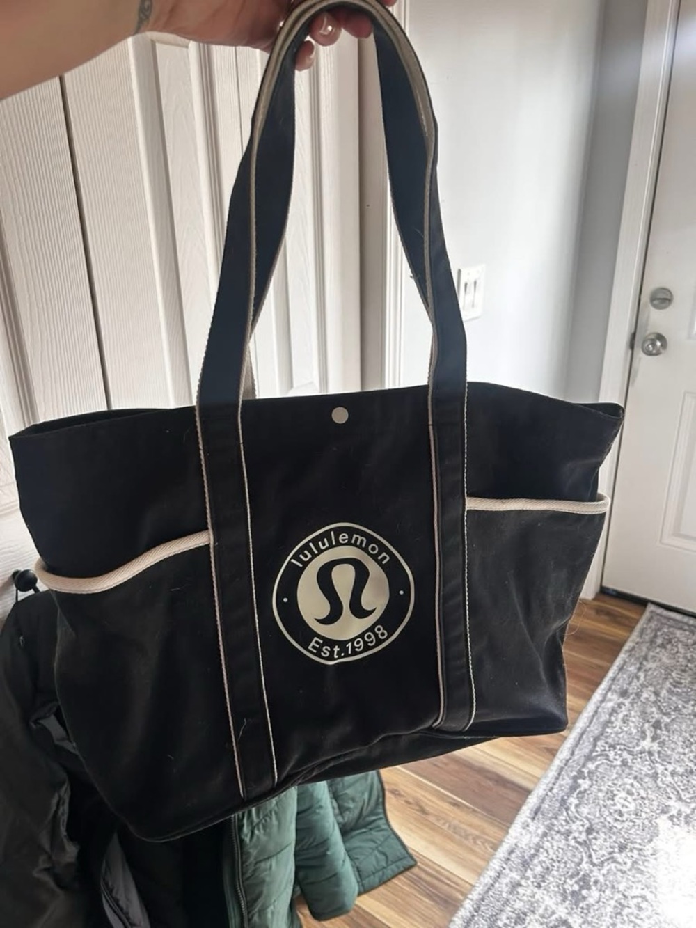 lululemon 20L Black Canvas Tote Bag